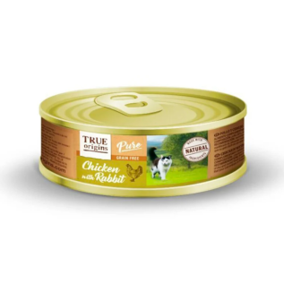 True Origins Pure Adult Chicken and Rabbit can for cats - 85g